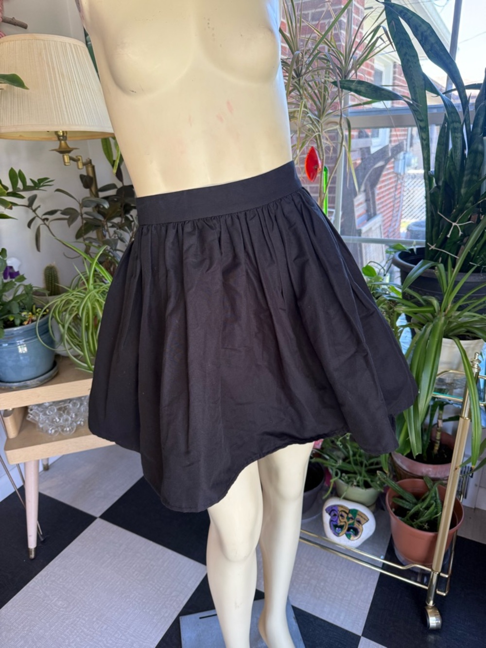 Kate Spade “Skirt the Rules” Black Fit & Flare Skirt Size 0 Cotton Silk Blend